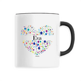Mug - Eva (Coeur) - 6 Coloris - Cadeau Unique & Tendre - Cadeau Personnalisable - Cadeaux-Positifs.com -Unique-Noir-