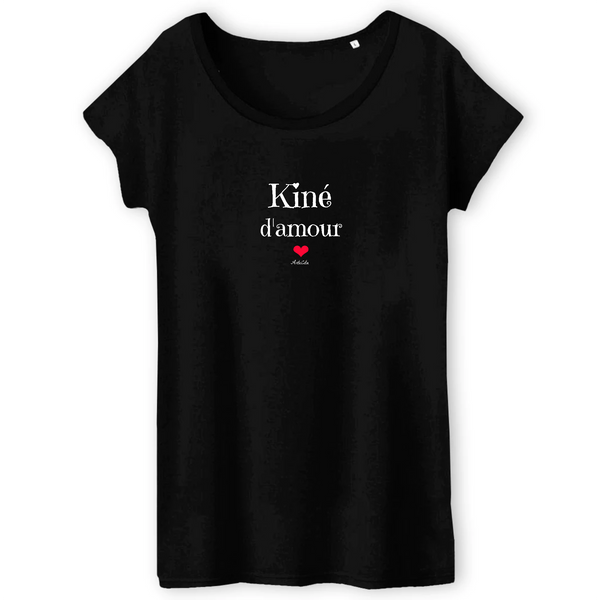 T-Shirt - Kiné d'amour - Coton Bio - 3 coloris - Cadeau Original - Cadeau Personnalisable - Cadeaux-Positifs.com -XS-Noir-