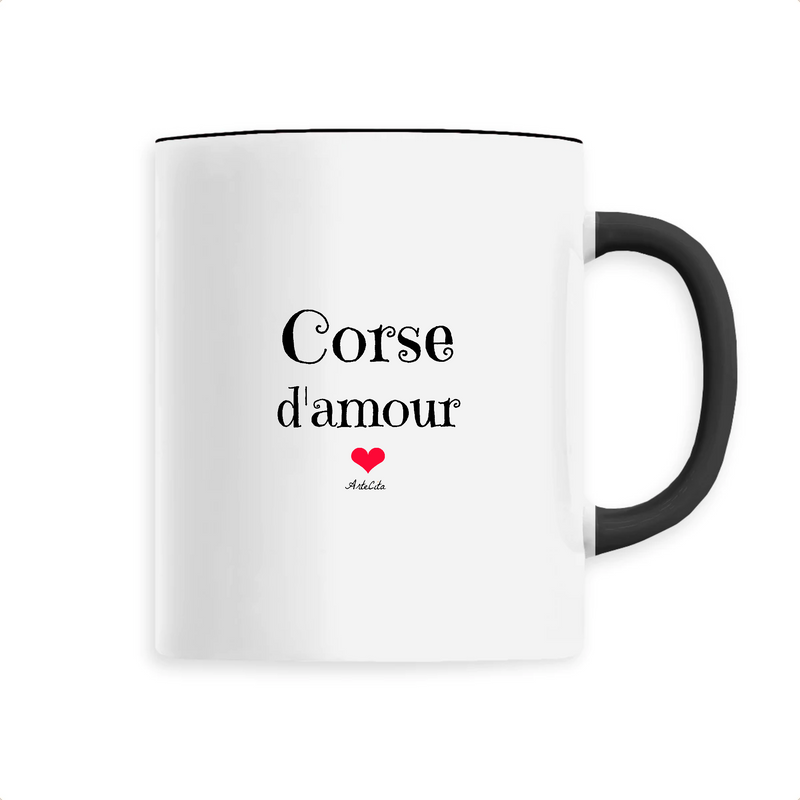 Cadeau anniversaire : Mug - Corse d'amour - 6 Coloris - Cadeau Original & Tendre - Cadeau Personnalisable - Cadeaux-Positifs.com -Unique-Noir-
