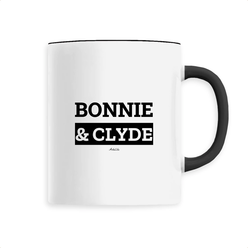 Cadeau anniversaire : Mug - Bonnie & Clyde - 6 Coloris - Cadeau Original & Mythique - Cadeau Personnalisable - Cadeaux-Positifs.com -Unique-Noir-