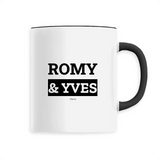 Mug - Romy & Yves - 6 Coloris - Cadeau Original & Mythique - Cadeau Personnalisable - Cadeaux-Positifs.com -Unique-Noir-