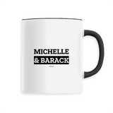 Mug - Michelle & Barack - 6 Coloris - Cadeau Original & Mythique - Cadeau Personnalisable - Cadeaux-Positifs.com -Unique-Noir-