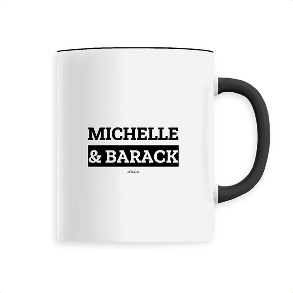 Mug - Michelle & Barack - 6 Coloris - Cadeau Original & Mythique - Cadeau Personnalisable - Cadeaux-Positifs.com -Unique-Noir-
