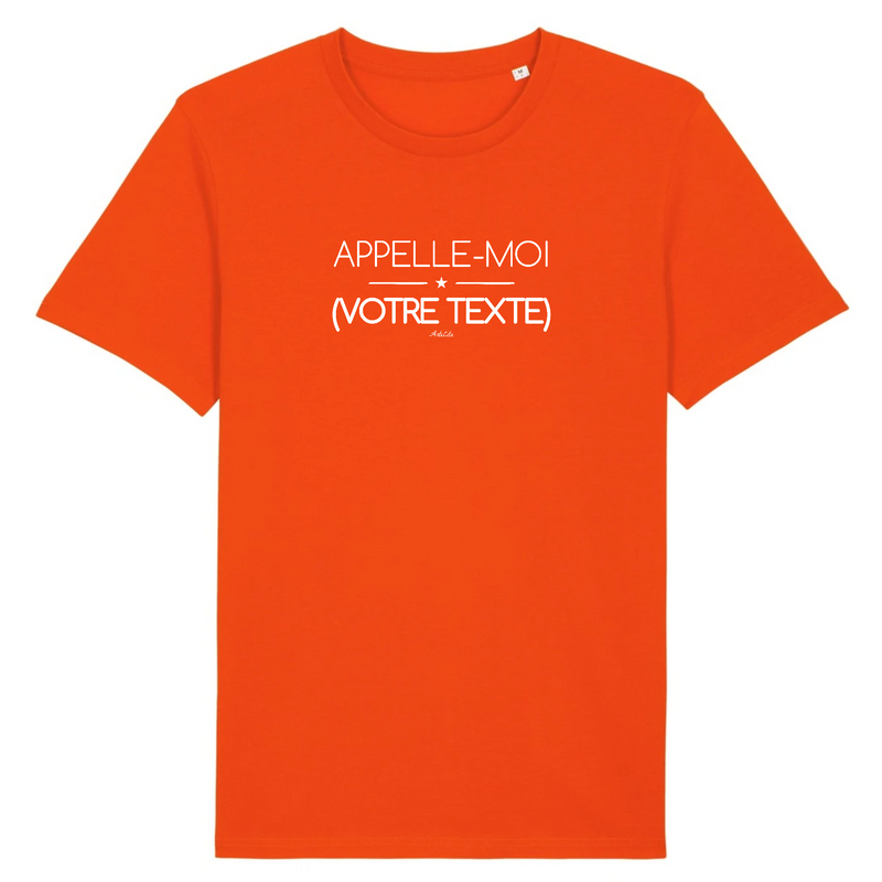Cadeau anniversaire : T-shirt Premium à Personnaliser - Appelle-Moi XXX - 12 Coloris - Cadeau Personnalisable - Cadeau Personnalisable - Cadeaux-Positifs.com -XS-Orange-