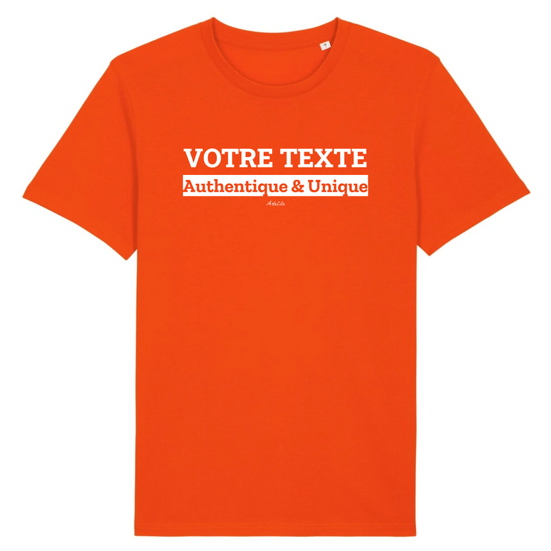 Cadeau anniversaire : T-shirt Premium à Personnaliser - XXX Authentique & Unique - 12 Coloris - Cadeau Personnalisable - Cadeau Personnalisable - Cadeaux-Positifs.com -XS-Orange-