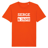T-Shirt Premium - Serge & Jane - Coton Bio - 12 Coloris - Mythique - Cadeau Personnalisable - Cadeaux-Positifs.com -XS-Orange-