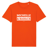 T-Shirt Premium - Michelle & Barack - Coton Bio - 12 Coloris - Mythique - Cadeau Personnalisable - Cadeaux-Positifs.com -XS-Orange-