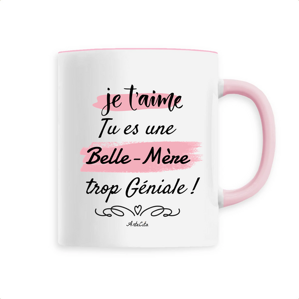 Mug - Belle-Mère je t'aime - 6 Coloris - Cadeau Original - Cadeau Personnalisable - Cadeaux-Positifs.com -Unique-Rose-