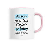 Mug - Antoine je t'aime - 6 Coloris - Cadeau Tendre & Original - Cadeau Personnalisable - Cadeaux-Positifs.com -Unique-Rose-