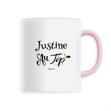 Mug - Justine au Top - 6 Coloris - Cadeau Original - Cadeau Personnalisable - Cadeaux-Positifs.com -Unique-Rose-