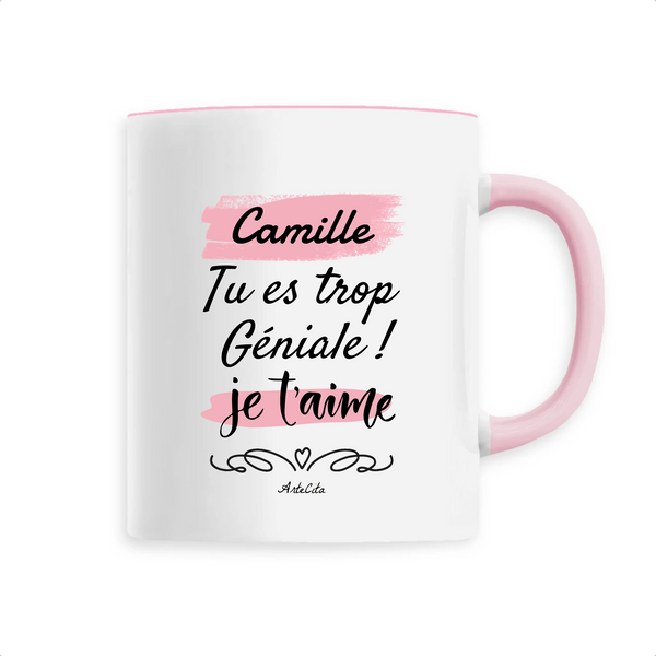 Mug - Camille je t'aime - 6 Coloris - Cadeau Tendre - Cadeau Personnalisable - Cadeaux-Positifs.com -Unique-Rose-