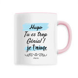 Mug - Hugo je t'aime - 6 Coloris - Cadeau Tendre - Cadeau Personnalisable - Cadeaux-Positifs.com -Unique-Rose-