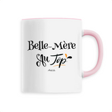 Mug - Belle-Mère au Top - 6 Coloris - Cadeau Original - Cadeau Personnalisable - Cadeaux-Positifs.com -Unique-Rose-