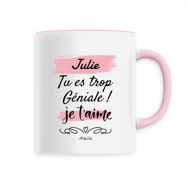 Mug - Julie je t'aime - 6 Coloris - Cadeau Tendre & Original - Cadeau Personnalisable - Cadeaux-Positifs.com -Unique-Rose-