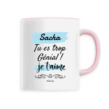 Mug - Sacha je t'aime - 6 Coloris - Cadeau Tendre & Original - Cadeau Personnalisable - Cadeaux-Positifs.com -Unique-Rose-