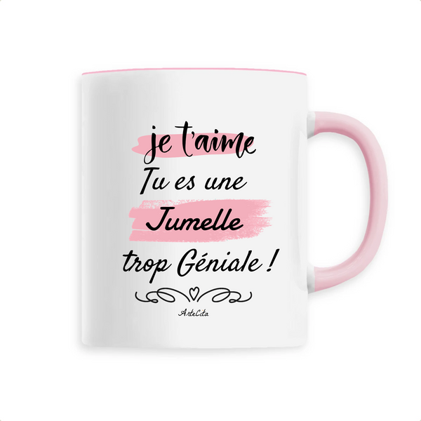 Mug - Jumelle je t'aime - 6 Coloris - Cadeau Original - Cadeau Personnalisable - Cadeaux-Positifs.com -Unique-Rose-