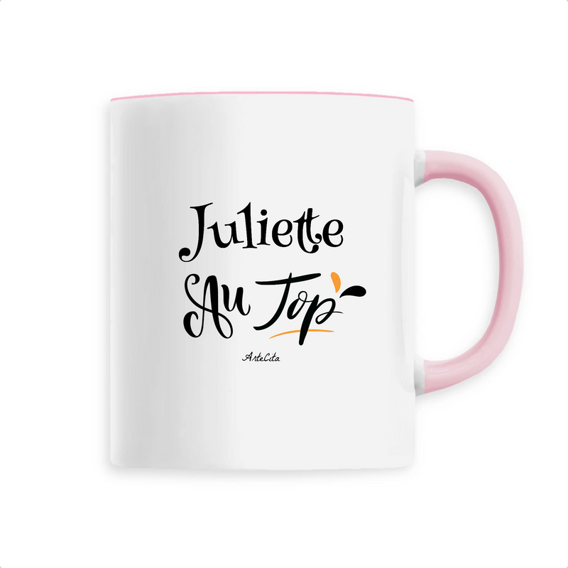Cadeau anniversaire : Mug - Juliette au Top - 6 Coloris - Cadeau Original - Cadeau Personnalisable - Cadeaux-Positifs.com -Unique-Rose-