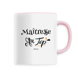 Mug - Maîtresse au Top - 6 Coloris - Cadeau Original - Cadeau Personnalisable - Cadeaux-Positifs.com -Unique-Rose-
