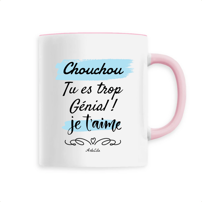 Cadeau anniversaire : Mug - Chouchou je t'aime - 6 Coloris - Cadeau Tendre & Original - Cadeau Personnalisable - Cadeaux-Positifs.com -Unique-Rose-