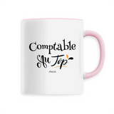 Mug - Comptable au Top - 6 Coloris - Cadeau Original - Cadeau Personnalisable - Cadeaux-Positifs.com -Unique-Rose-