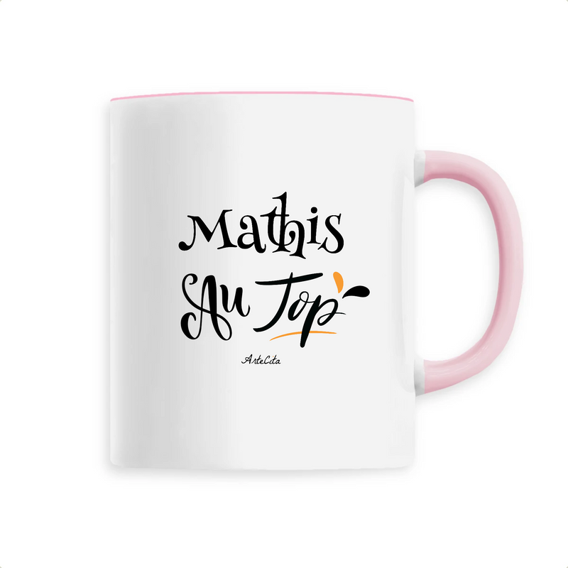 Cadeau anniversaire : Mug - Mathis au Top - 6 Coloris - Cadeau Original - Cadeau Personnalisable - Cadeaux-Positifs.com -Unique-Rose-