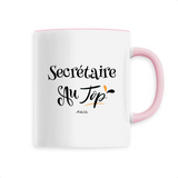 Mug - Secrétaire au Top - 6 Coloris - Cadeau Original - Cadeau Personnalisable - Cadeaux-Positifs.com -Unique-Rose-