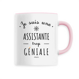 Mug - Une Assistante trop Géniale - 6 Coloris - Cadeau Original - Cadeau Personnalisable - Cadeaux-Positifs.com -Unique-Rose-