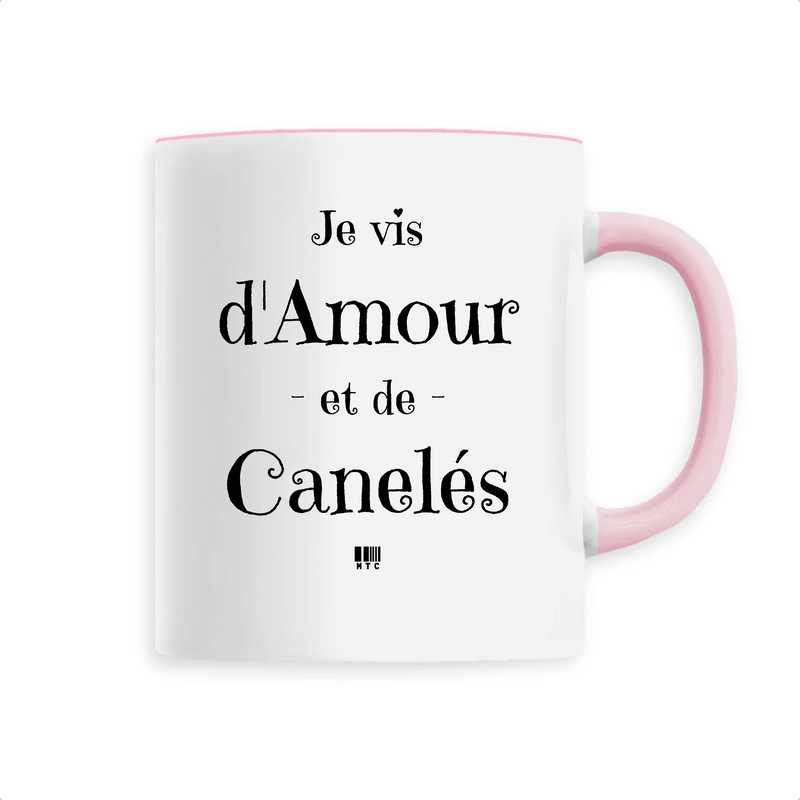 Cadeau anniversaire : Mug - Amour et Canelés - 6 Coloris - Cadeau Original - Cadeau Personnalisable - Cadeaux-Positifs.com -Unique-Rose-