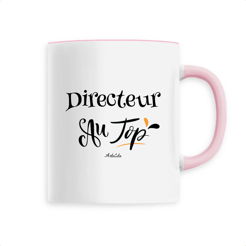 Cadeau anniversaire : Mug - Directeur au Top - 6 Coloris - Cadeau Original - Cadeau Personnalisable - Cadeaux-Positifs.com -Unique-Rose-