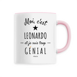 Mug - Leonardo est trop Génial - 6 Coloris - Cadeau Original - Cadeau Personnalisable - Cadeaux-Positifs.com -Unique-Rose-