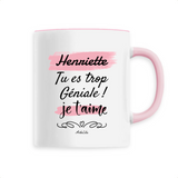 Mug - Henriette je t'aime - 6 Coloris - Cadeau Tendre & Original - Cadeau Personnalisable - Cadeaux-Positifs.com -Unique-Rose-