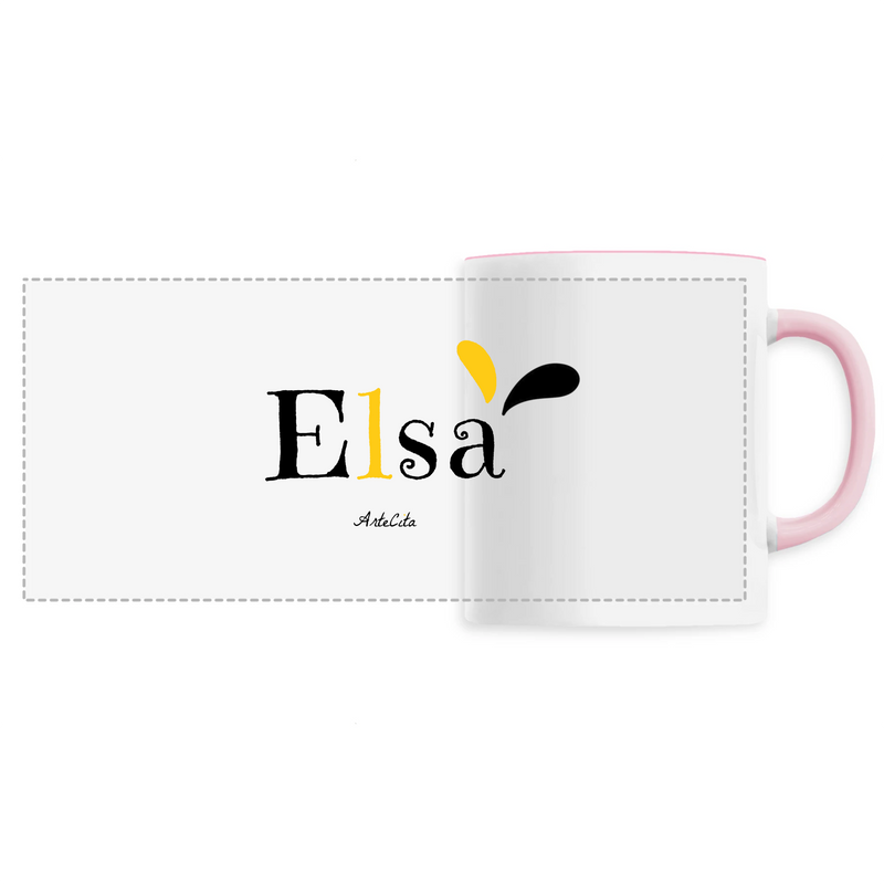 Cadeau anniversaire : Mug - Elsa - 6 Coloris - Cadeau Original - Cadeau Personnalisable - Cadeaux-Positifs.com -Unique-Rose-