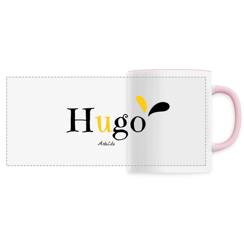 Cadeau anniversaire : Mug - Hugo - 6 Coloris - Cadeau Original - Cadeau Personnalisable - Cadeaux-Positifs.com -Unique-Rose-