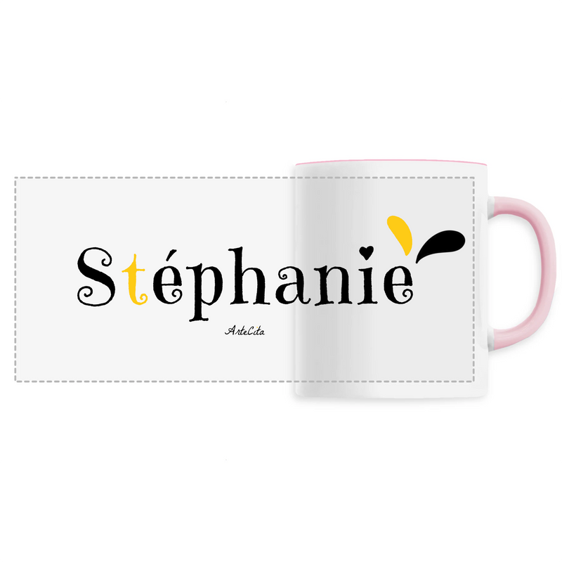 Cadeau anniversaire : Mug - Stéphanie - 6 Coloris - Cadeau Original - Cadeau Personnalisable - Cadeaux-Positifs.com -Unique-Rose-