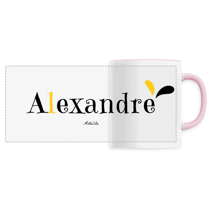 Cadeau anniversaire : Mug - Alexandre - 6 Coloris - Cadeau Original - Cadeau Personnalisable - Cadeaux-Positifs.com -Unique-Rose-