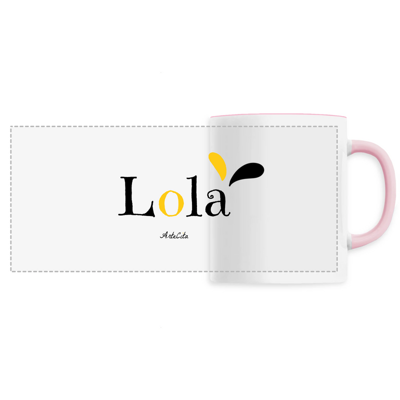 Cadeau anniversaire : Mug - Lola - 6 Coloris - Cadeau Original - Cadeau Personnalisable - Cadeaux-Positifs.com -Unique-Rose-