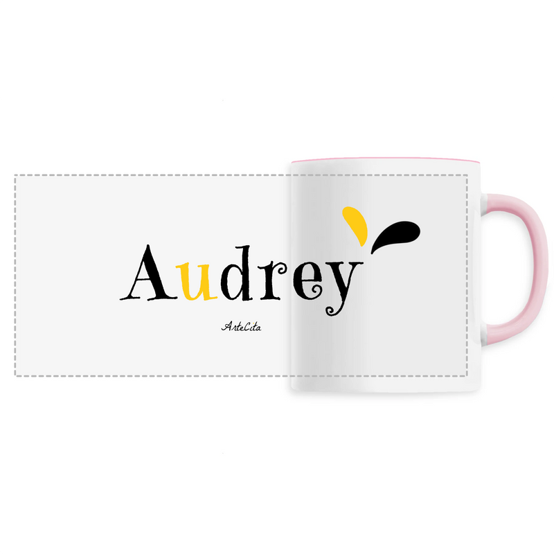 Cadeau anniversaire : Mug - Audrey - 6 Coloris - Cadeau Original - Cadeau Personnalisable - Cadeaux-Positifs.com -Unique-Rose-