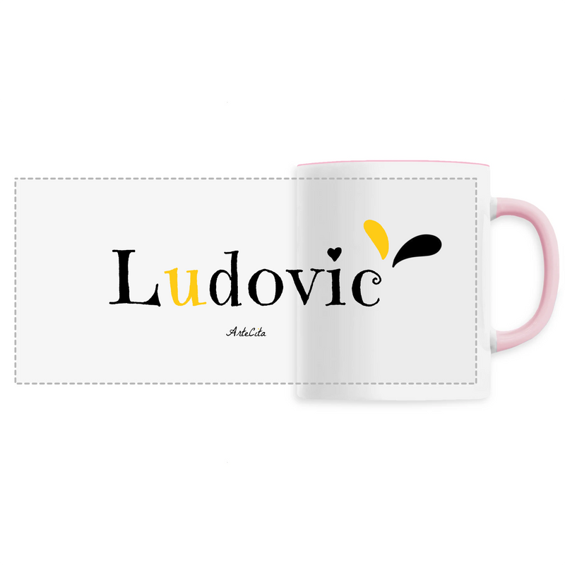 Cadeau anniversaire : Mug - Ludovic - 6 Coloris - Cadeau Original - Cadeau Personnalisable - Cadeaux-Positifs.com -Unique-Rose-