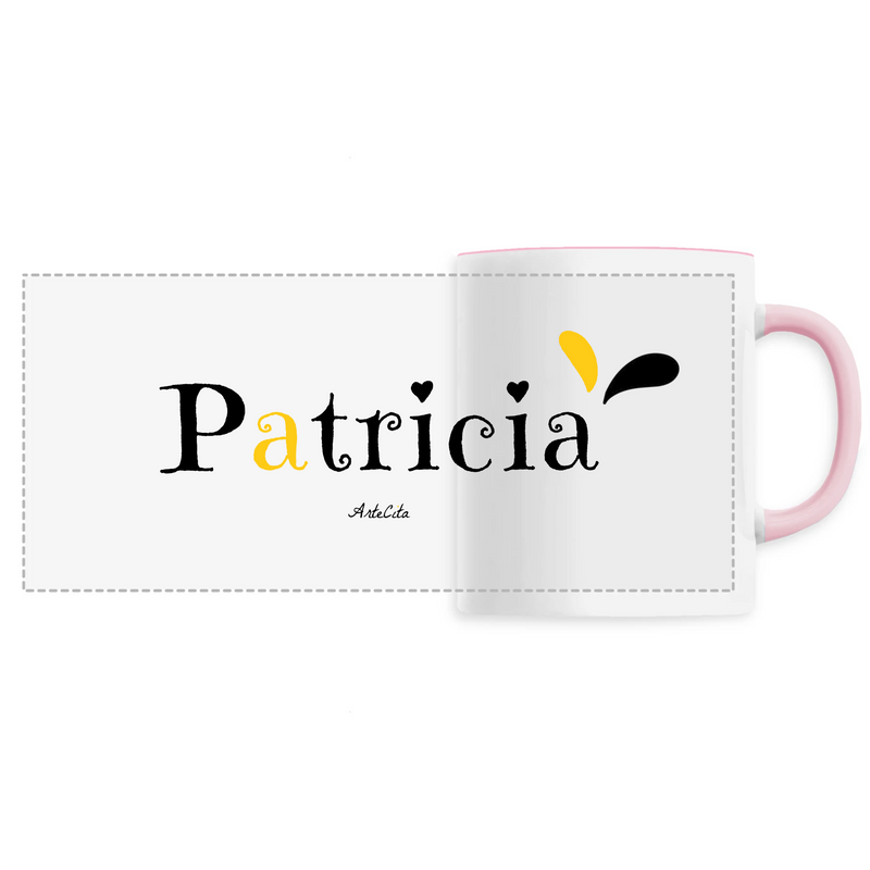 Cadeau anniversaire : Mug - Patricia - 6 Coloris - Cadeau Original - Cadeau Personnalisable - Cadeaux-Positifs.com -Unique-Rose-