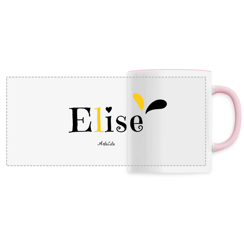 Cadeau anniversaire : Mug - Elise - 6 Coloris - Cadeau Original - Cadeau Personnalisable - Cadeaux-Positifs.com -Unique-Rose-