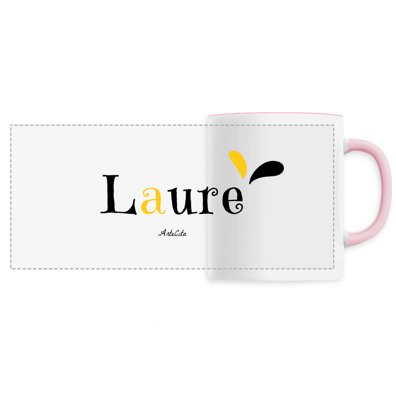 Cadeau anniversaire : Mug - Laure - 6 Coloris - Cadeau Original - Cadeau Personnalisable - Cadeaux-Positifs.com -Unique-Rose-