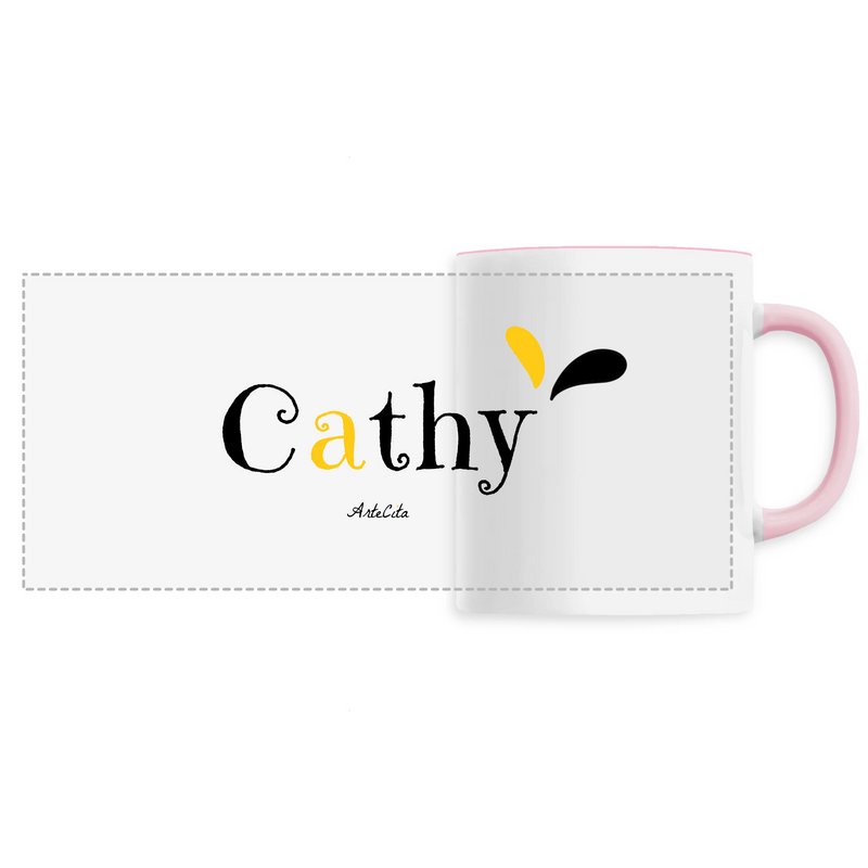 Cadeau anniversaire : Mug - Cathy - 6 Coloris - Cadeau Original - Cadeau Personnalisable - Cadeaux-Positifs.com -Unique-Rose-