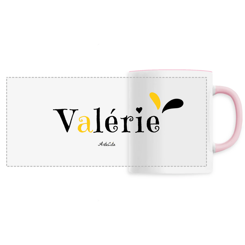 Cadeau anniversaire : Mug - Valérie - 6 Coloris - Cadeau Original - Cadeau Personnalisable - Cadeaux-Positifs.com -Unique-Rose-