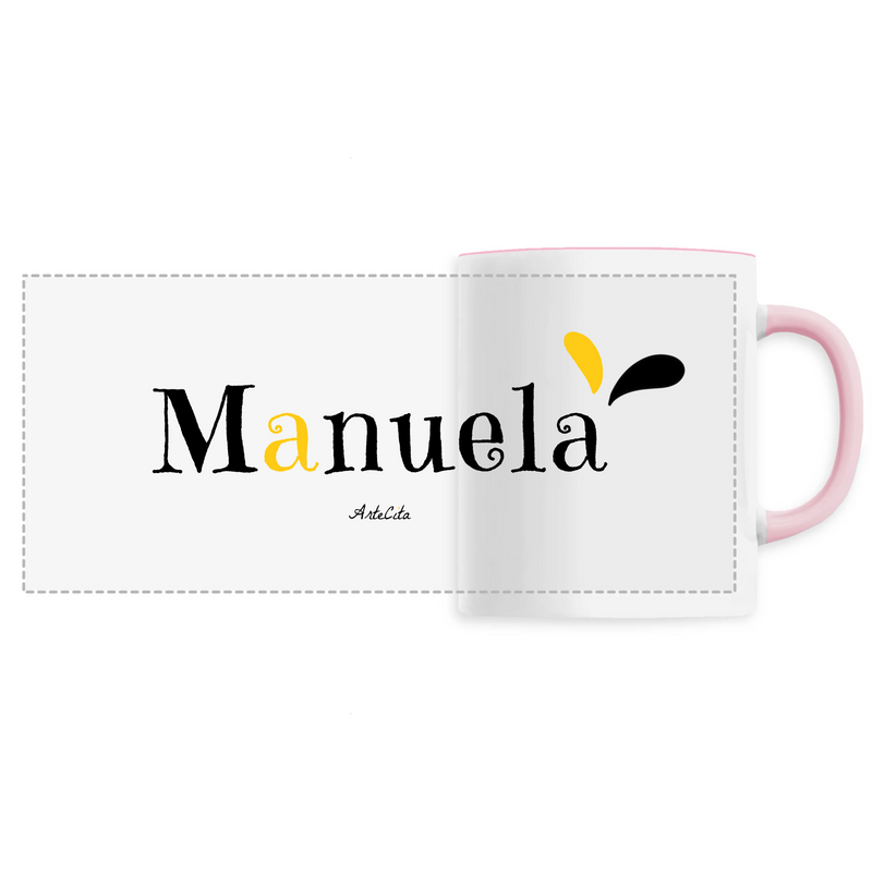 Cadeau anniversaire : Mug - Manuela - 6 Coloris - Cadeau Original - Cadeau Personnalisable - Cadeaux-Positifs.com -Unique-Rose-