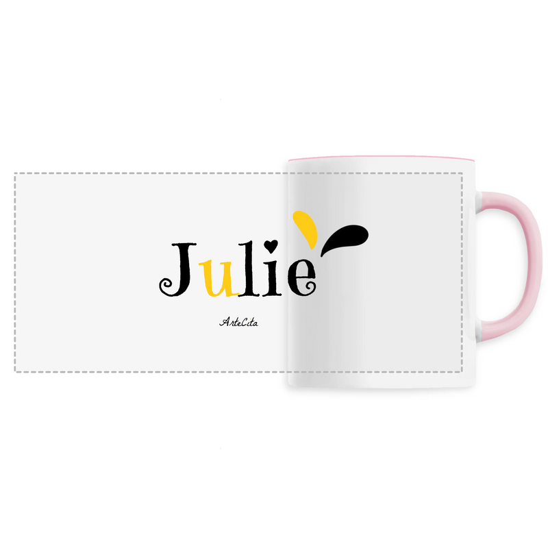 Cadeau anniversaire : Mug - Julie - 6 Coloris - Cadeau Original - Cadeau Personnalisable - Cadeaux-Positifs.com -Unique-Rose-