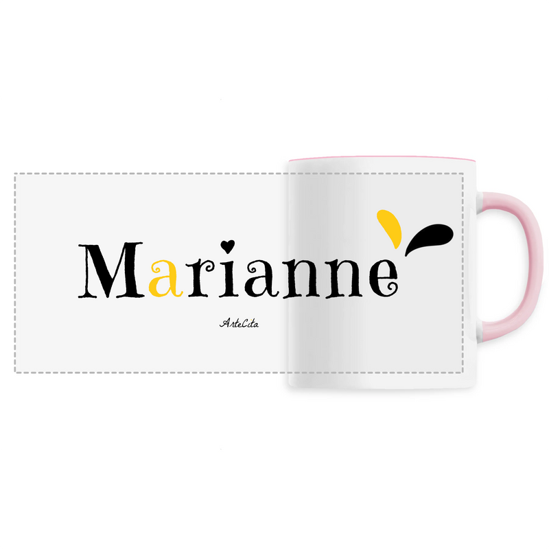 Cadeau anniversaire : Mug - Marianne - 6 Coloris - Cadeau Original - Cadeau Personnalisable - Cadeaux-Positifs.com -Unique-Rose-