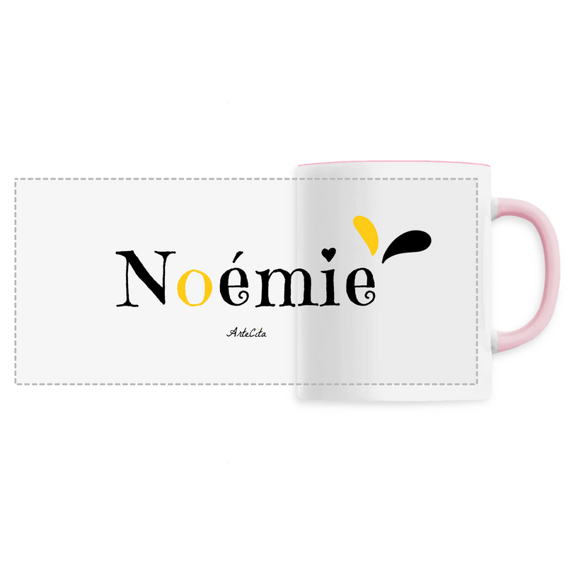 Cadeau anniversaire : Mug - Noémie - 6 Coloris - Cadeau Original - Cadeau Personnalisable - Cadeaux-Positifs.com -Unique-Rose-