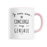 Mug - Une Concierge trop Géniale - 6 Coloris - Cadeau Original - Cadeau Personnalisable - Cadeaux-Positifs.com -Unique-Rose-