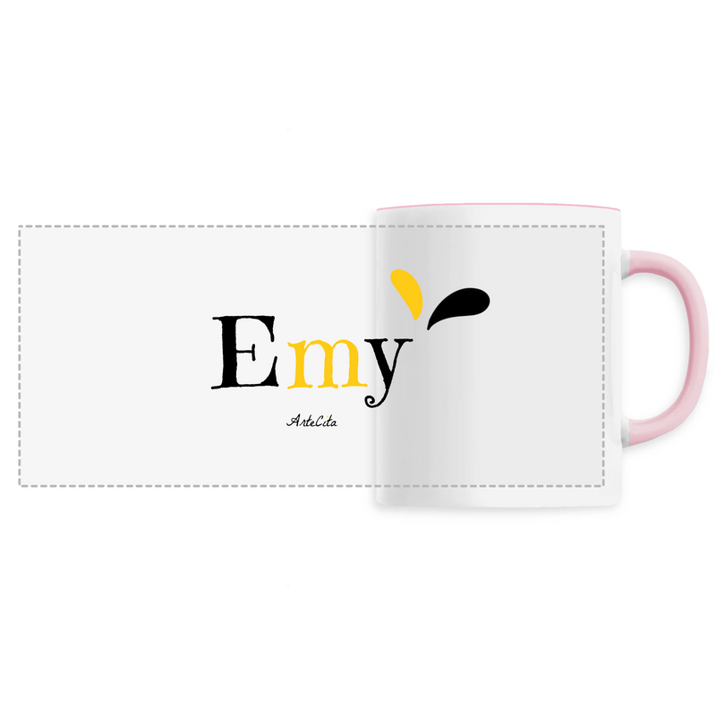 Cadeau anniversaire : Mug - Emy - 6 Coloris - Cadeau Original - Cadeau Personnalisable - Cadeaux-Positifs.com -Unique-Rose-