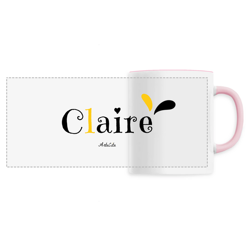 Cadeau anniversaire : Mug - Claire - 6 Coloris - Cadeau Original - Cadeau Personnalisable - Cadeaux-Positifs.com -Unique-Rose-